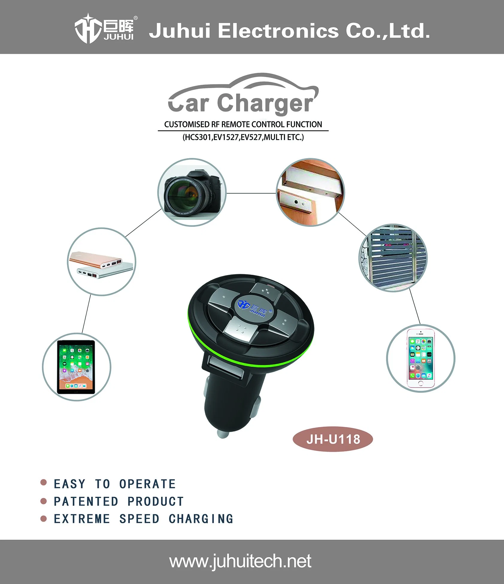 Código multifreqüencial Universal carregador de carro de Controle Remoto