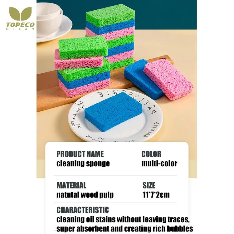 Topeco Amazon Hot Selling Natural Wood Pulp Sponge