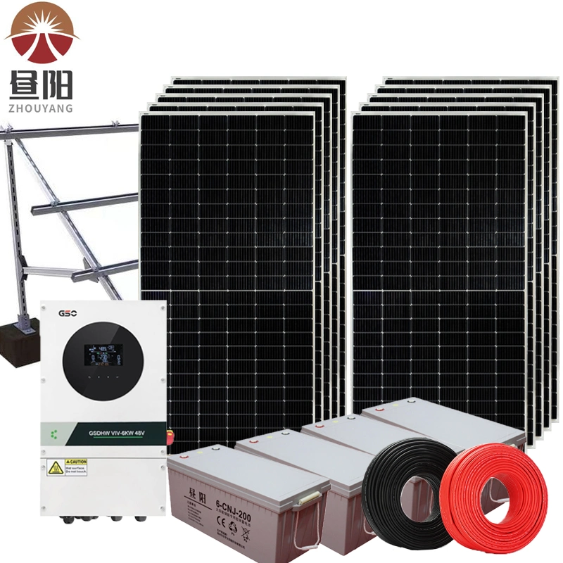 Système d'énergie solaire complet de 3 kW, 6 kW, 8 kW, 10 kW, 15 kW. Systèmes de panneaux solaires hors réseau de 5 kW.
