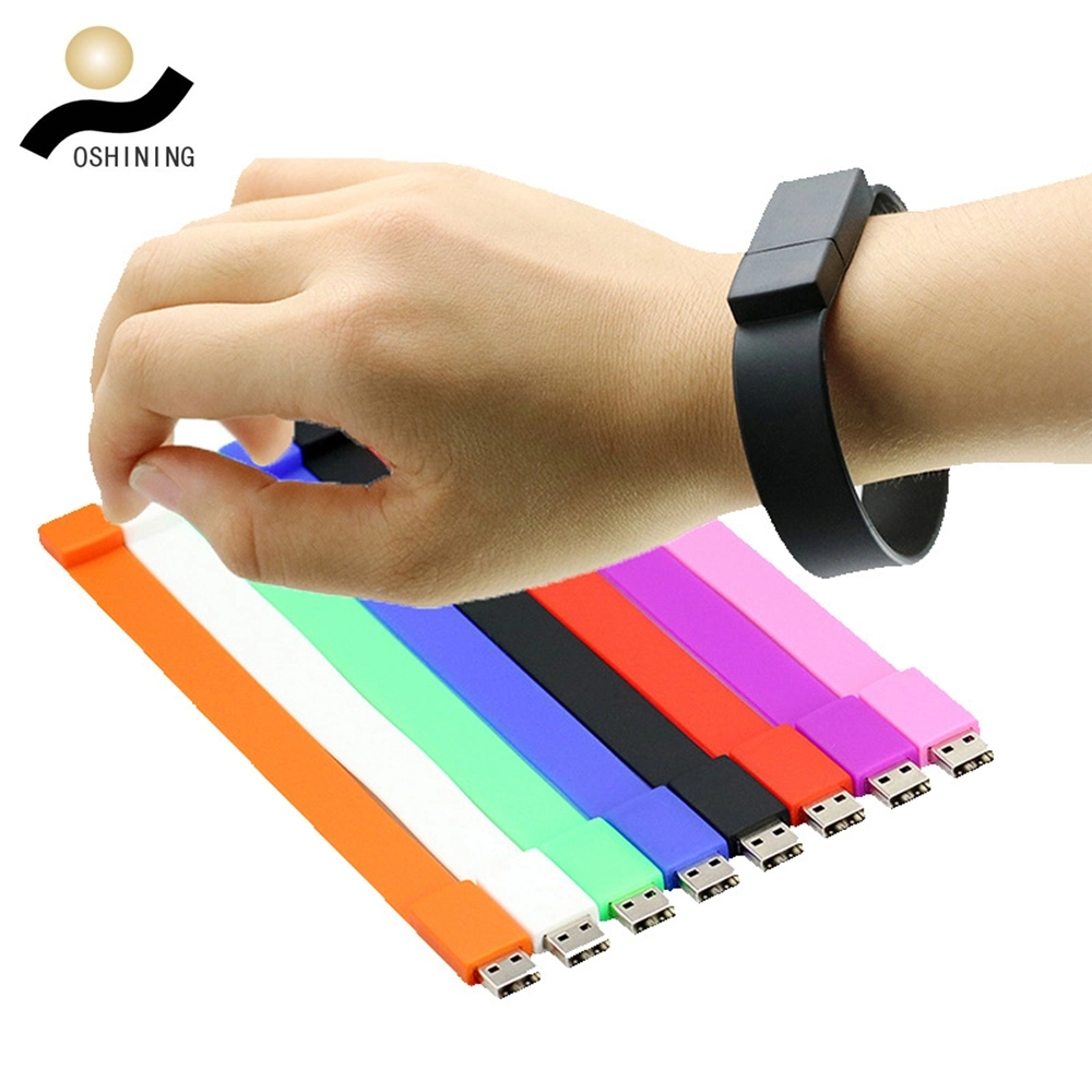 Silicon Wristband USB Flash Memory Pen Drive 4/8/16/32/64/128GB