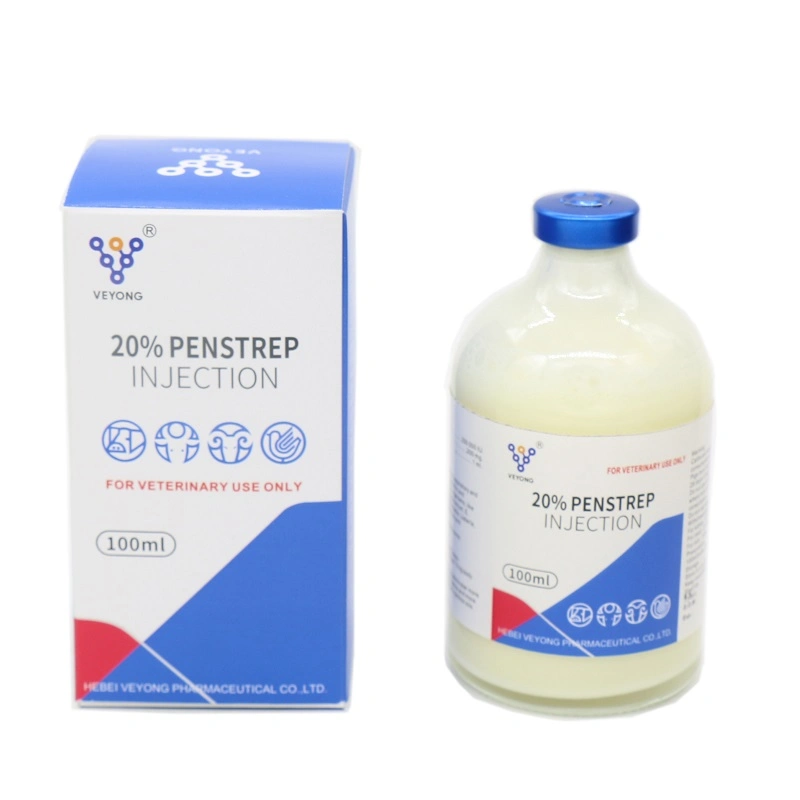 Veterinary Durg GMP Manufacturer Procaine Penicillin & Dihydrostreptomycin Injection 20+20 for Animal Use