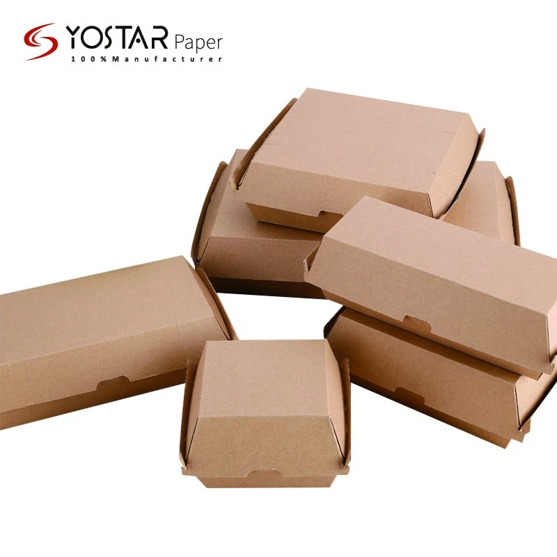 Disposable Food Packing Corrugated Paper Box for Hot Dog and Hamburger