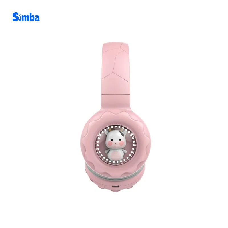 2022 Cute Bluetooth Cool Lighting Cow Doll Children's Gaming Comfort Ht-02 Headphones