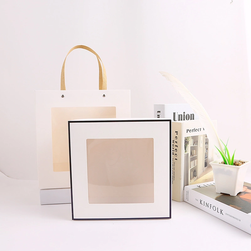 Valentine's Day Gift Box Open Window Clear Bag Heaven and Earth Cover Wallet Belt Lipstick Packaging Box Companion Gift Box