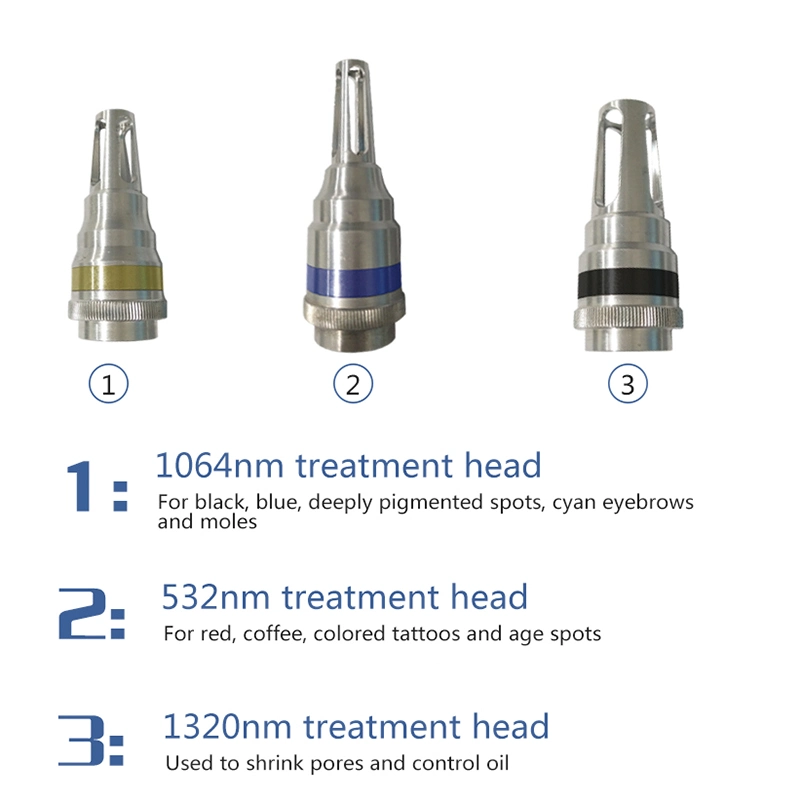 Tratamento de pigmento profissional Hot Sale três cabeças de tratamento Beleza Laser Controle de máquinas óleo Shrink pores sobrancelha Lavagem de poros para equipamento Salon