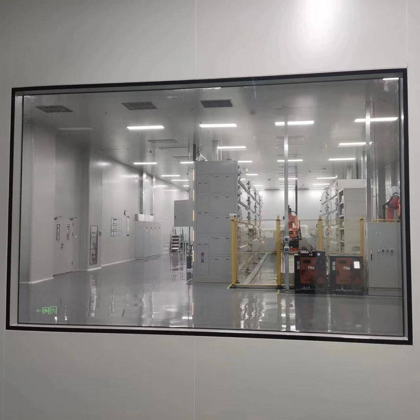 High-Strength Aluminum Glasse Cleanroom Window for Pharmaceutical Laboratory with ISO9001