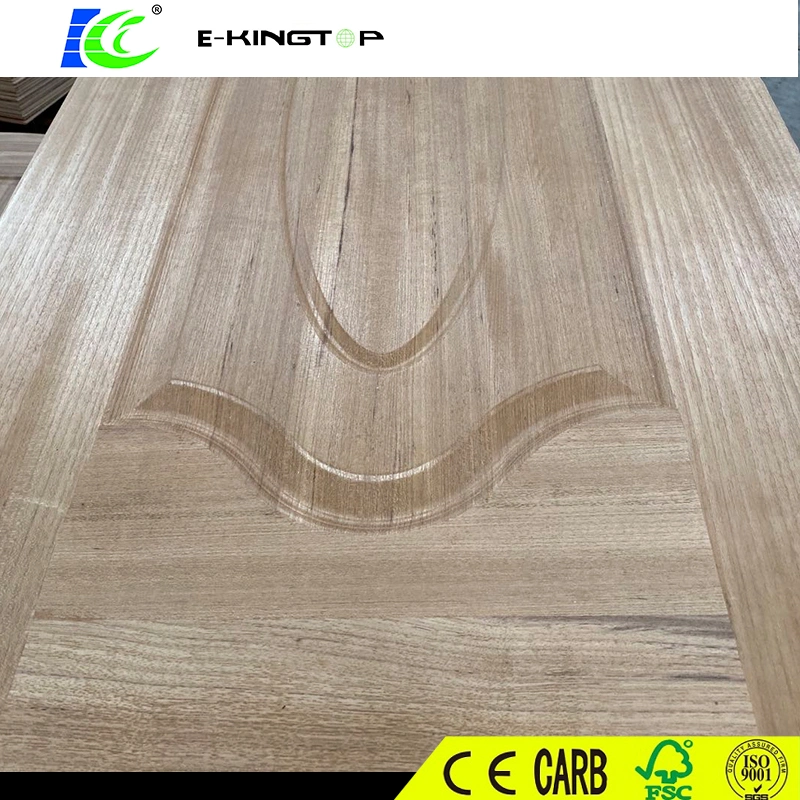 Natural Wood Veneers Oak /Sapele /Teak Molded HDF Door Skin of 3.0-4.0mm