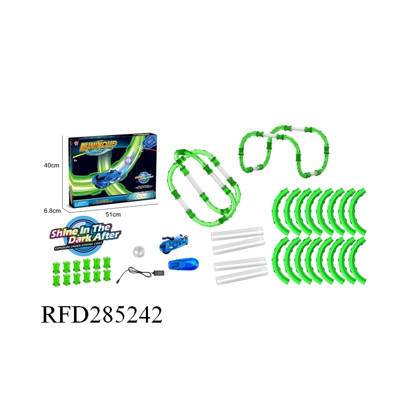 Carro de pista Pipeline de alta velocidade com USB 78PCS RC