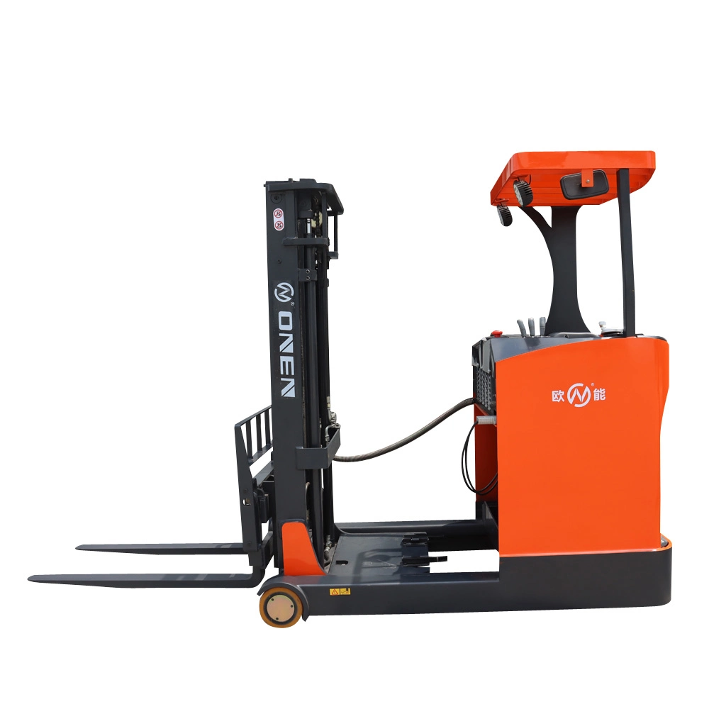 1.5 Ton 2000 Kg Lifting Height 2 Meters up to 6 M Sitting Driving Full Electric Reach Stacker Forklift