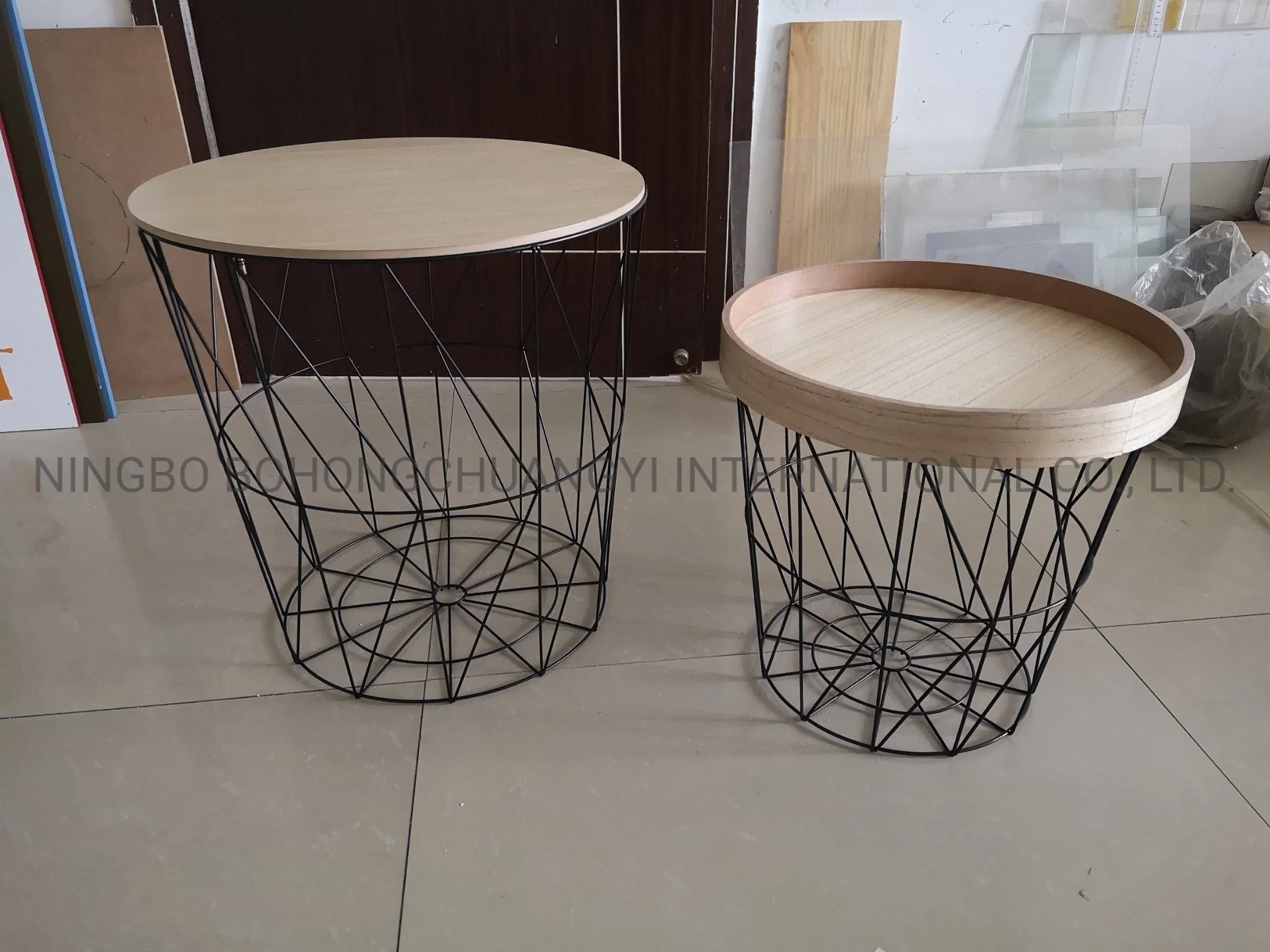 Crianças Banquinhos &amp; Passo Banquetas Decoração fio metálico cestos de armazenamento, 3 conjuntos de Nested