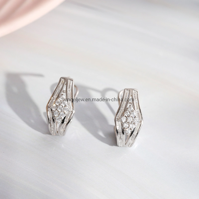 Wholesale/Supplier 925 Silver Fashion AAA Zircon Wedding Earrings Hot Sale High Fashion Fine Jewelry for Women