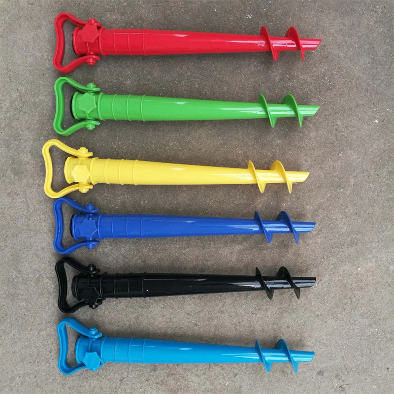 Logo Printing Sun Beach Fishing Stand Rain Gear Ground Anchor Spike Umbrella Stretch Stand Holder