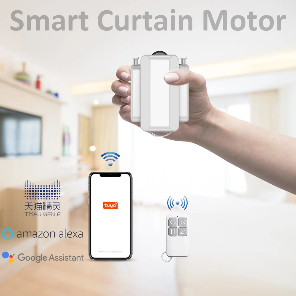 2021 Smart Home System Electric Motors for Curtain Price Remote and Phone Control Curtain Rod Motorhot Sale Products