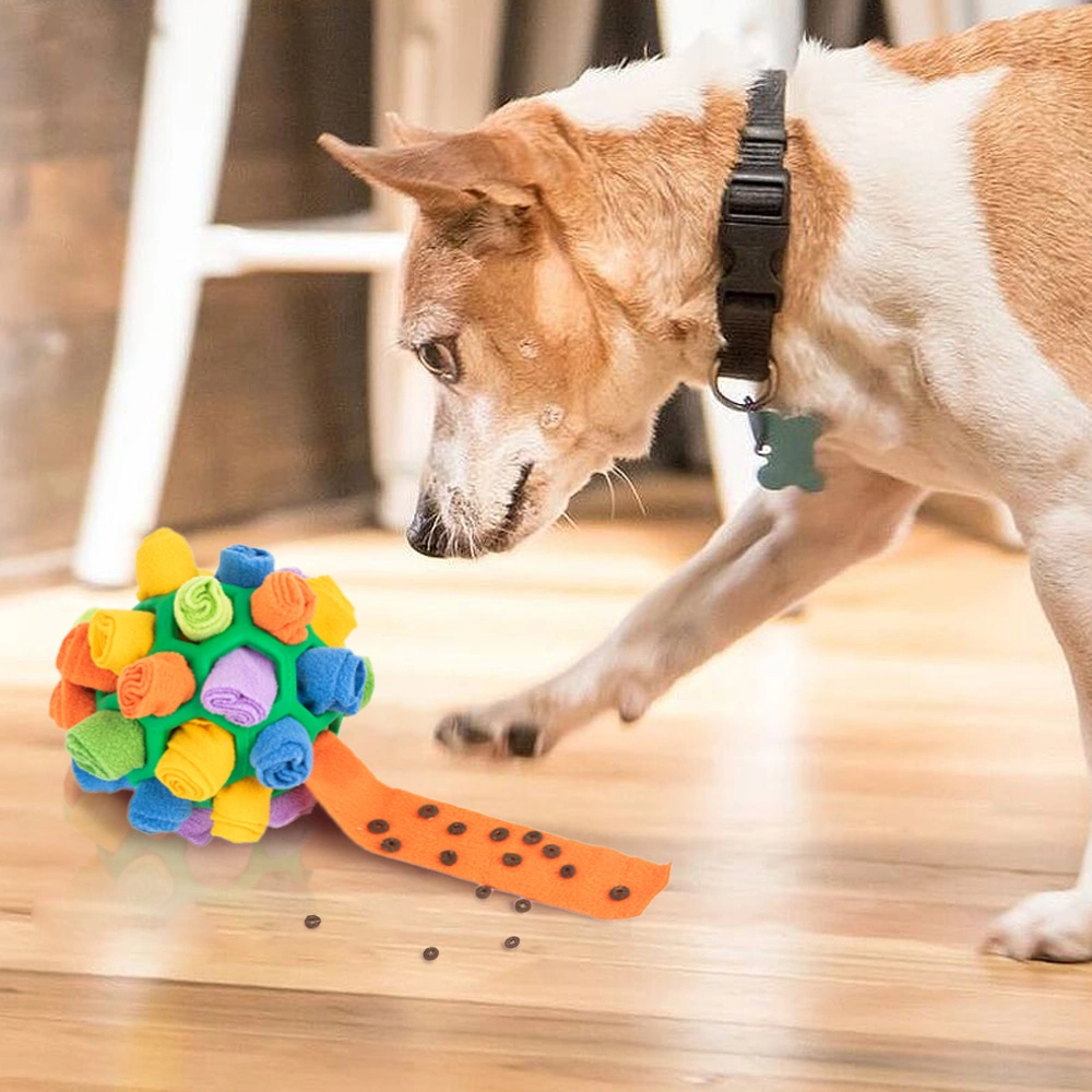 Elastisches Haustier Bunte Schnüffelspielzeug Leaking Food Ball Interaktives Training Futterball