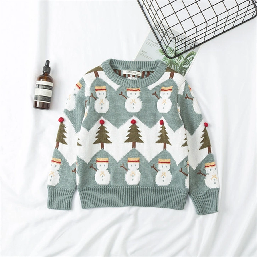 Family Sweater Clothing Christmas New Year Knitted Pullover Sweater Autumn and Winter Baby Girl Mom Mother and Daughter Printed