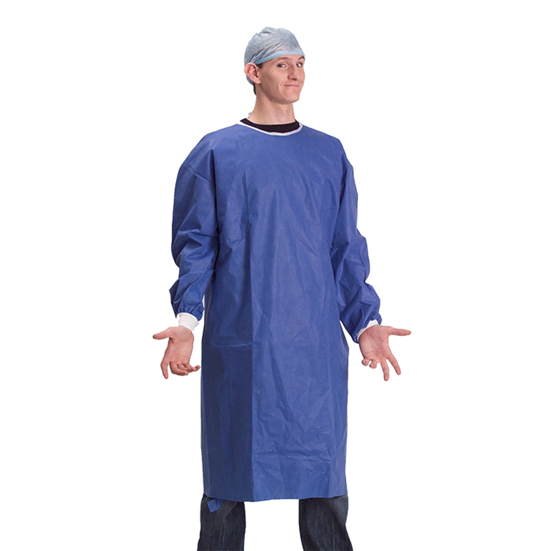 Surgical Coverall Hospital Lab Coat Work Wear Disposable CPE Gown Isolation Gown