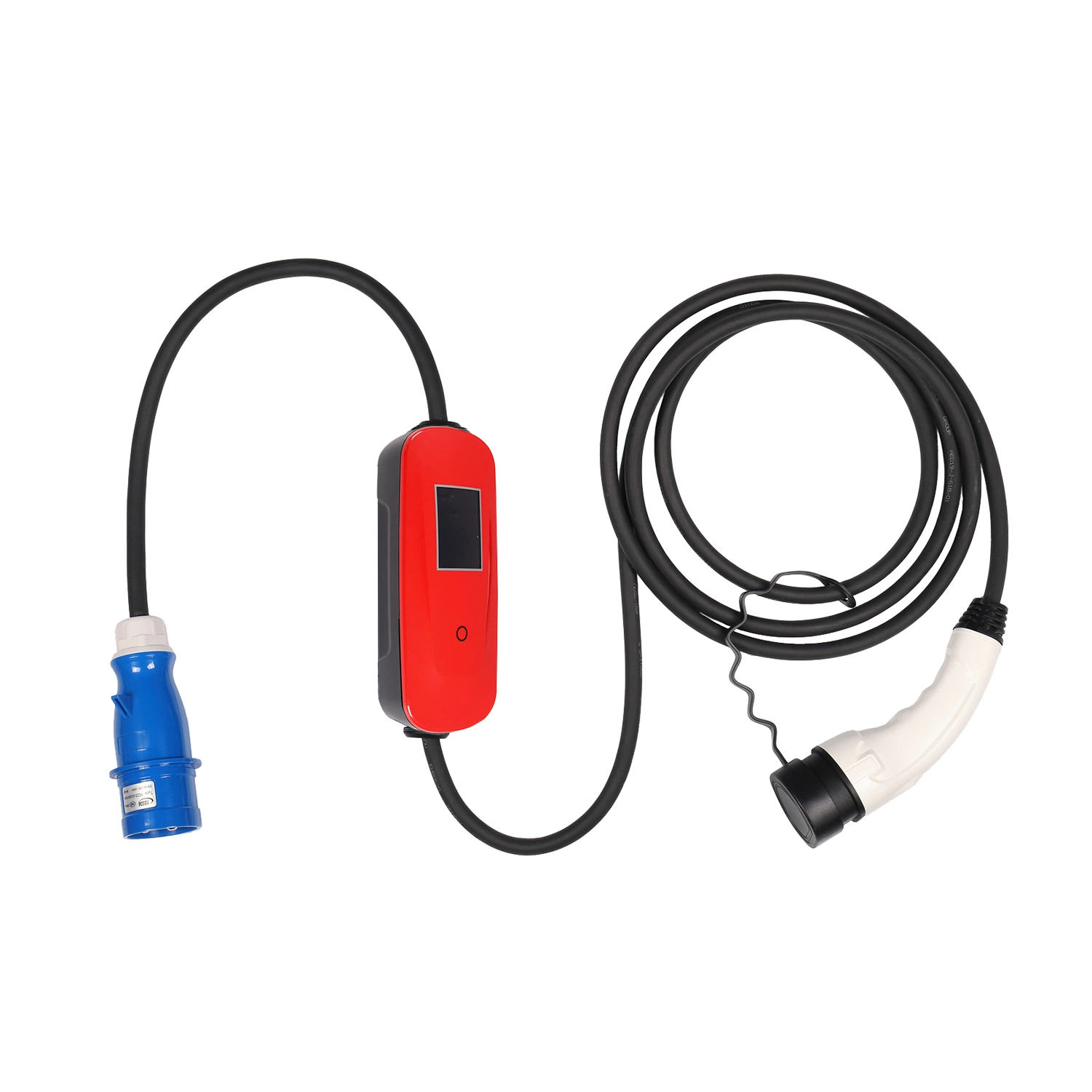 Gloss Red ABS Enclosure Factory Design Home AC 220V 32A Plug-in Portable EV Car Charger