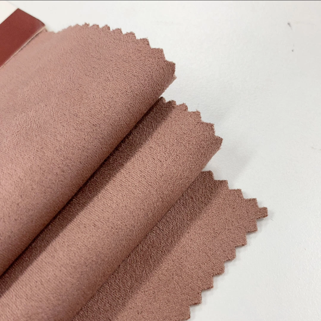 China Suede Fabric Stetch Island Yarn Micro Suede Fabric in Polyester Spandex Fabric for Coat Jacket Shoes