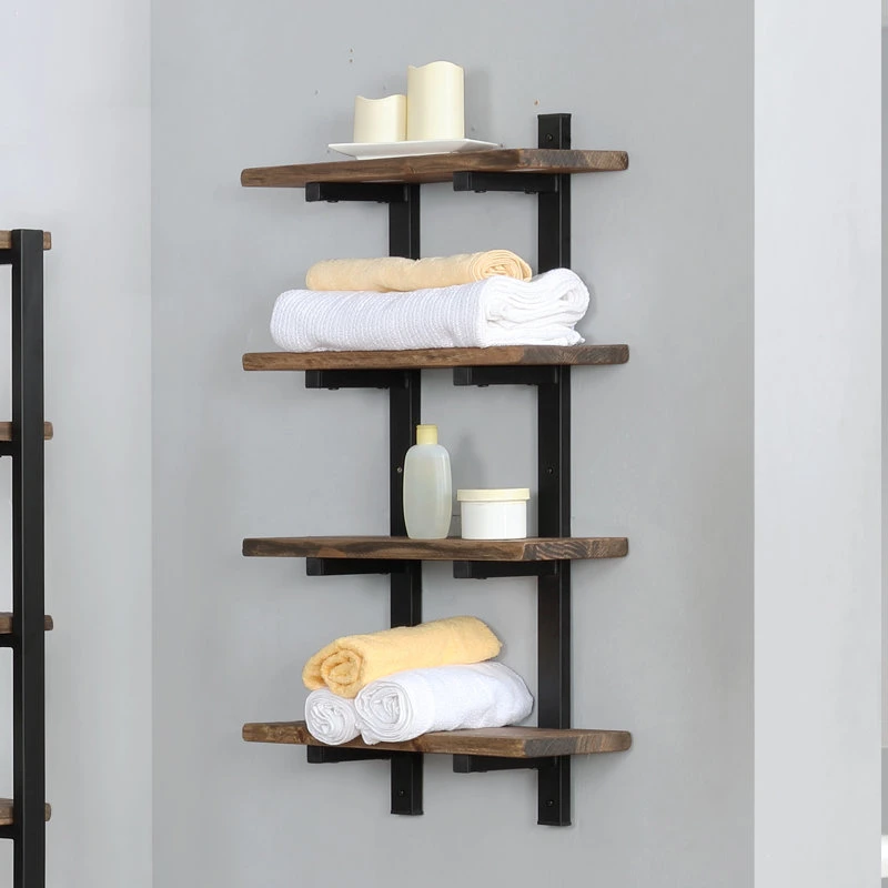 Home/Hotel Furniture Solid Wood Wall Mounted Bathroom Shelves