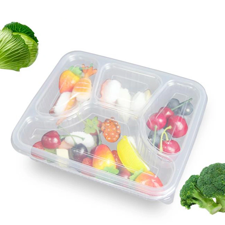 Customized 4-Compartment Meal Prep Containers Food Storage Disposable Microwave Bento Lunch Boxes