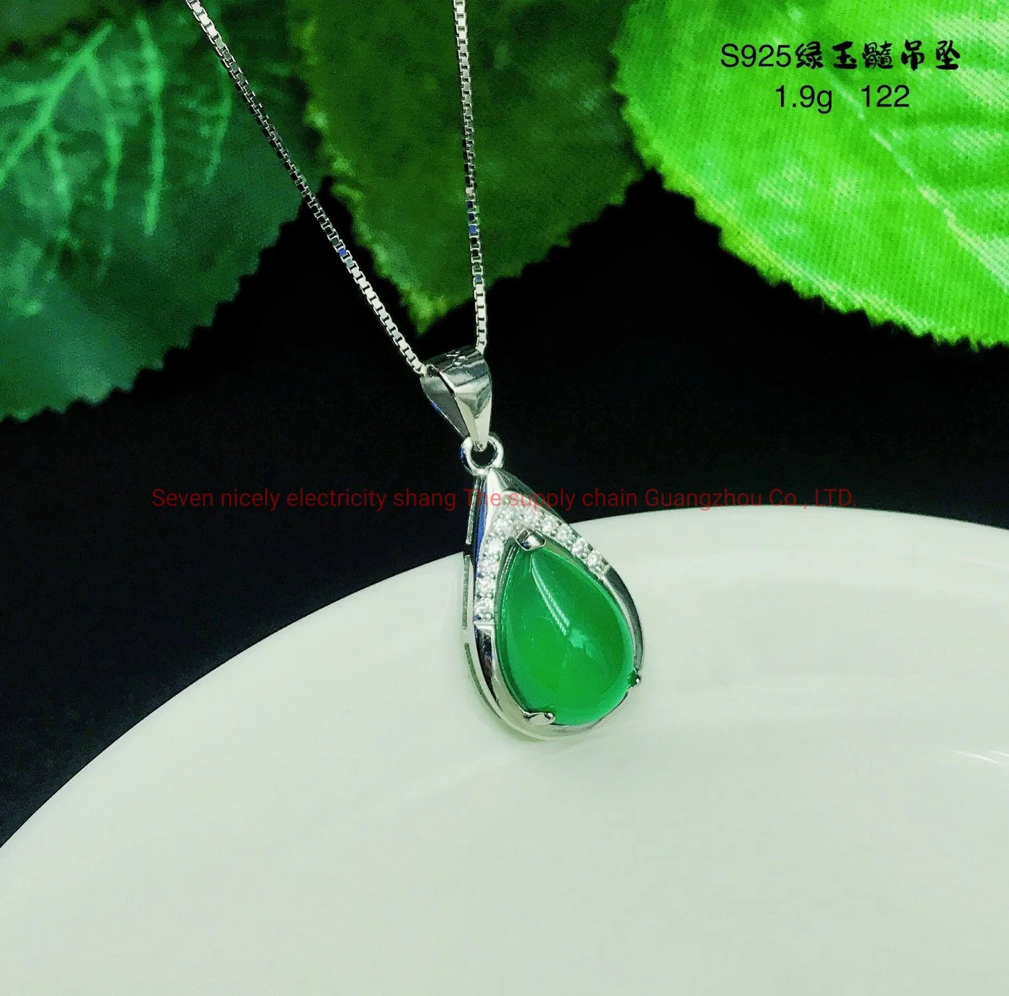 925 de plata Mayorista/Proveedor de primera calidad Streling Bisutería regalo para mamá superventas colgante de la llegada de nuevos accesorios de mujer joyas colgante Chrysoprase personalizado