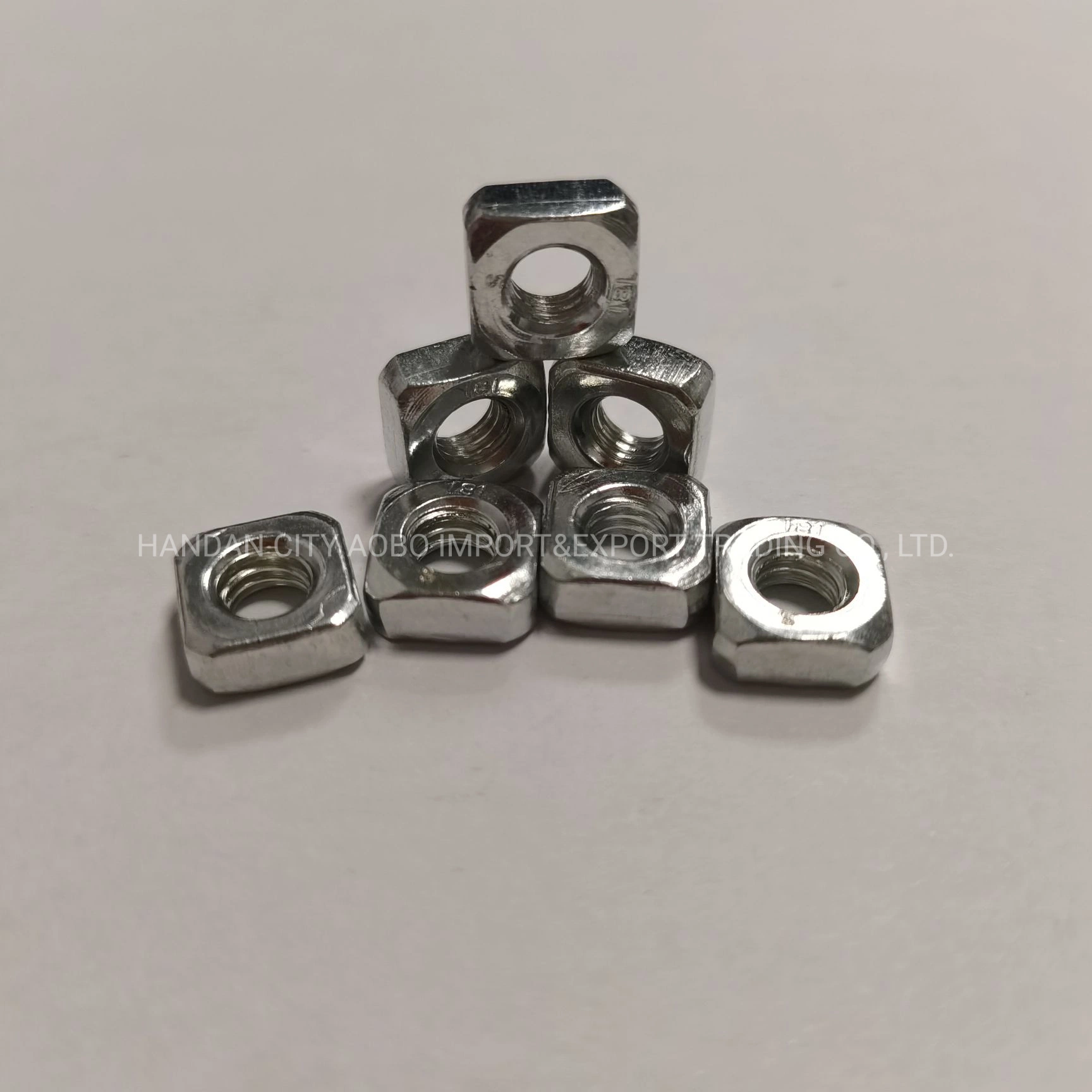 China Suppliers Custom Plated Square Threaded Welding Nut Carbon Steel Fixing Auto Spot Weld Nuts