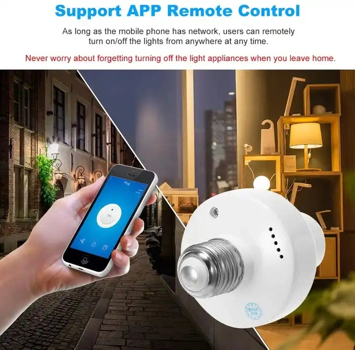 Wireless Smart Light Holder Lampen WiFi Control LED Light Bulb