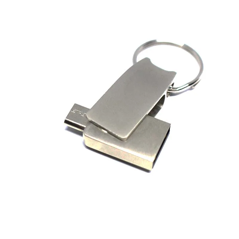 Swivel Metal OTG Key Chain USB Flash Drive 8GB 16GB 32GB USB Flash Disk