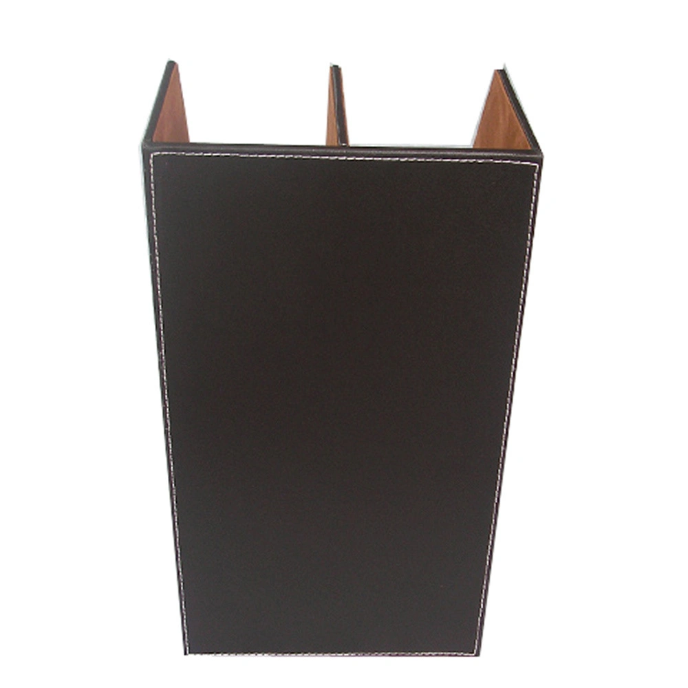 PU Leather Desk File Holder for File/Magazine/Paper/Mail/Book Black