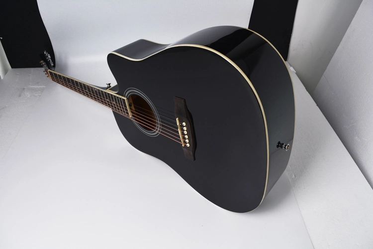 Colorful Black Color Acoustic Guitar for Practice Student's Guitar High quality/High cost performance 