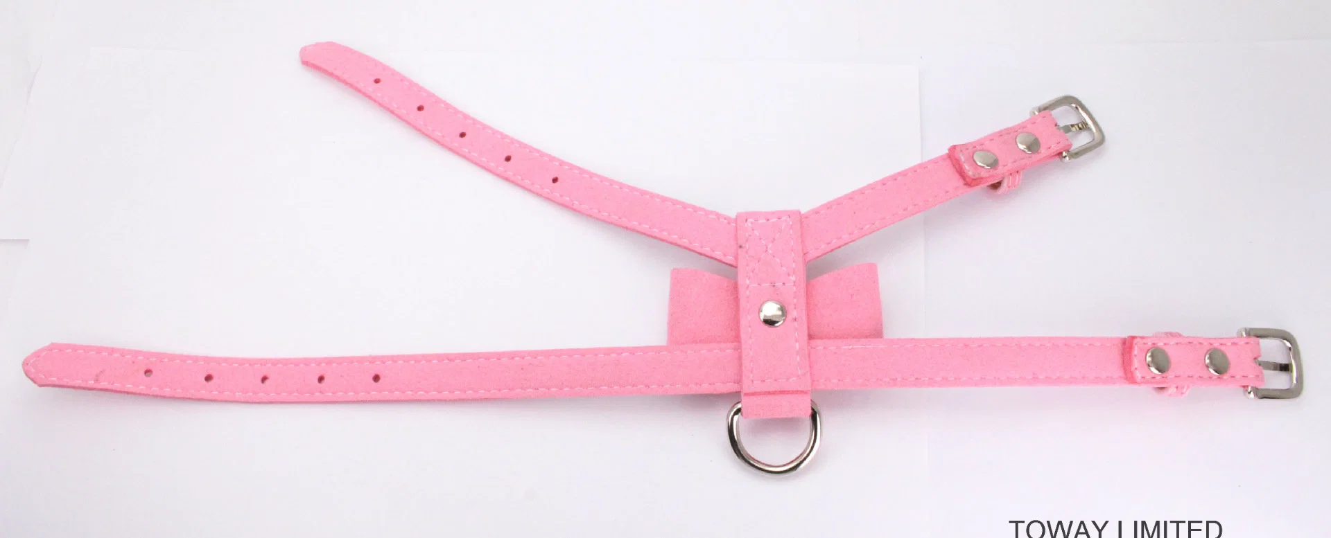 Fashion Bowtie Rhinestones Dog Harness Leash Leather Pet Products