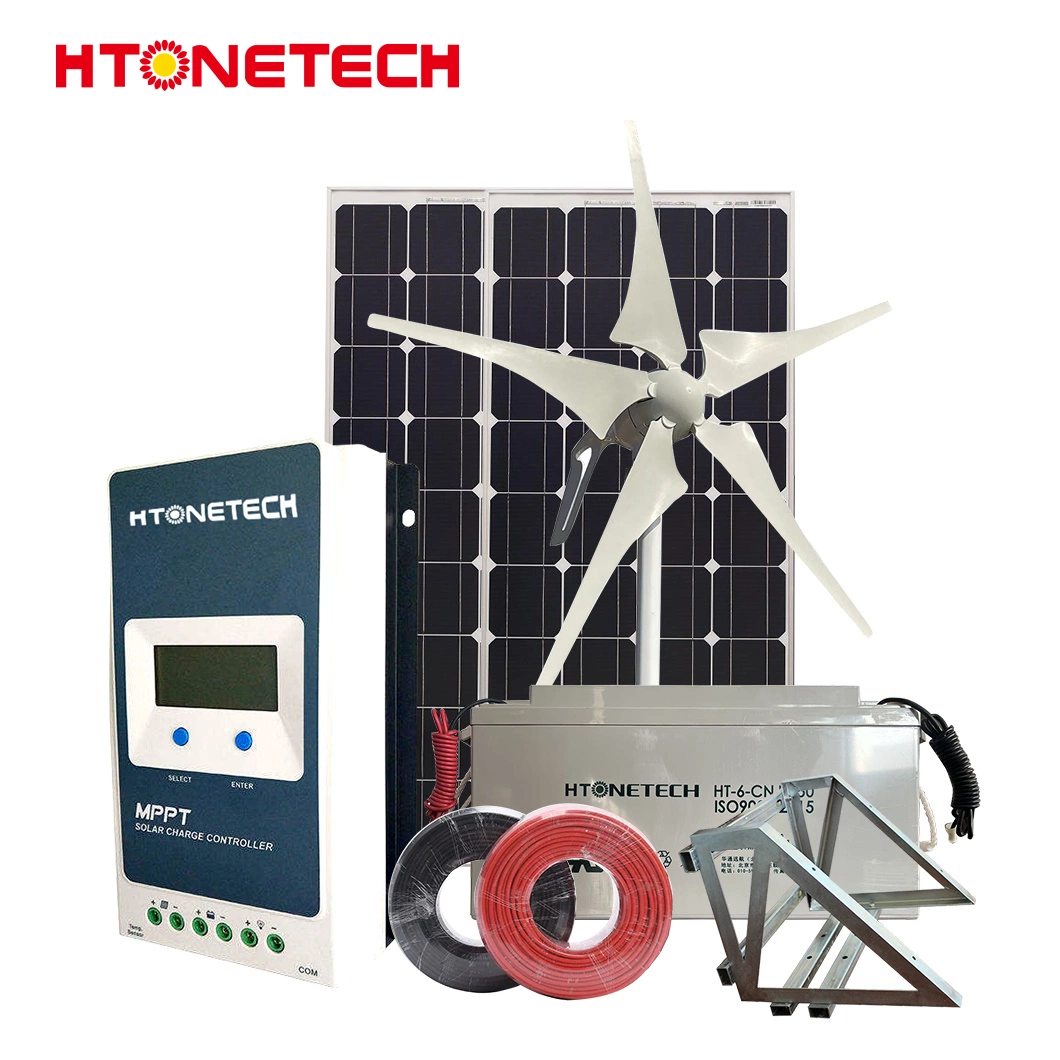 Htonetech 300 Вт Monocrystalline солнечные панели 10квт солнечной системы питания полный набор Китай 10 квт энергии ветра и солнечной системы питания с прямым приводом ветровой турбины