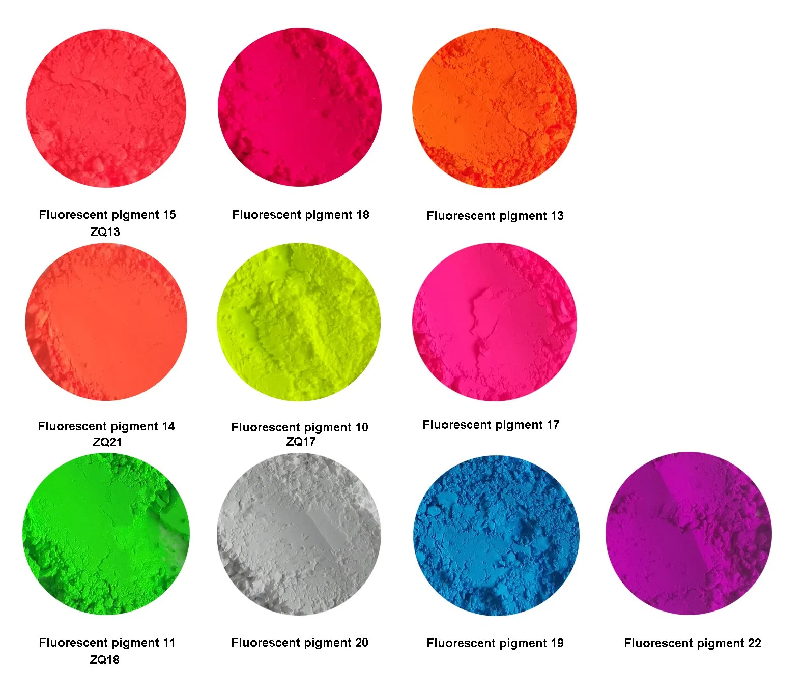 Pigment couleur néon poudre Fluorescent Coating pigments