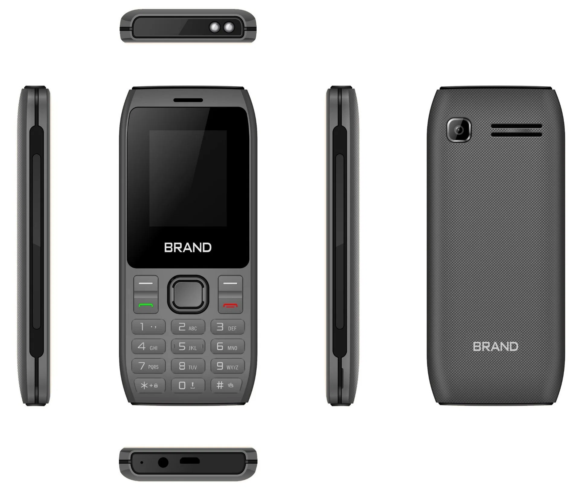 1.77" Second Hand Mobile Phones 2 SIM Big Battery Capacity Phone