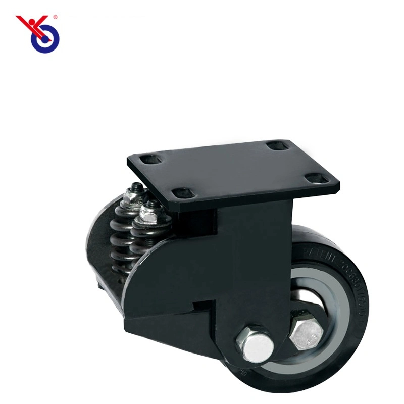 4/5/6/8 Inch PU TPR PVC Nylon TPE Np Cast-Iron Caster Wheels in Black Color with Large Loading Capacity