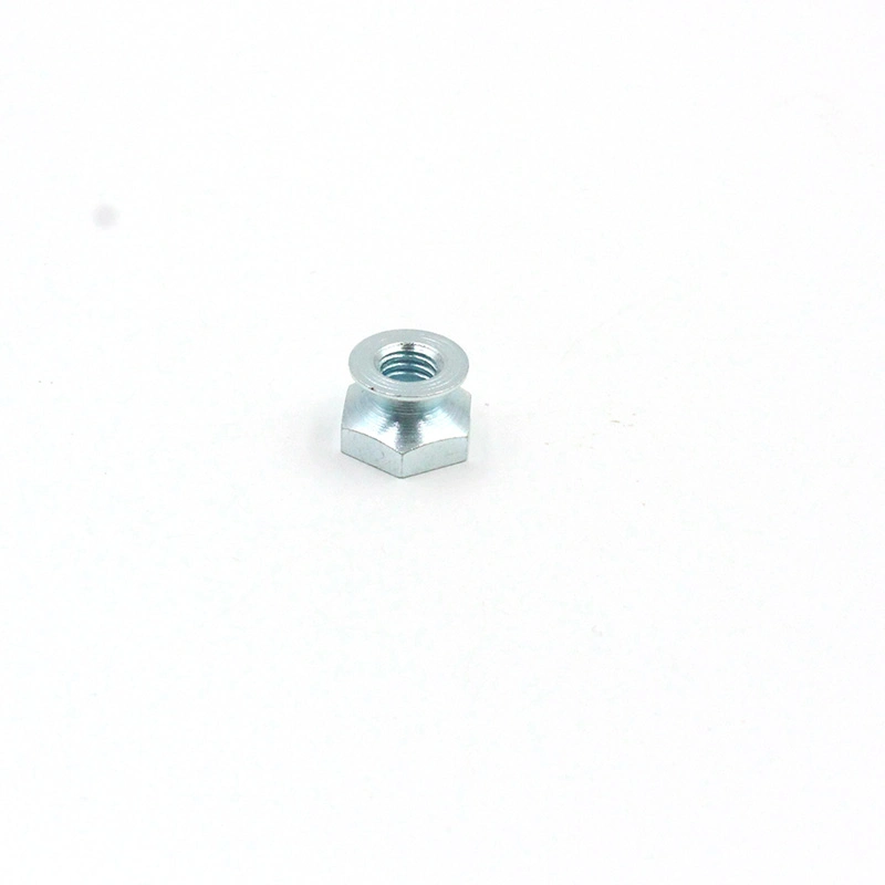 Hardware Manufacture Hex Drive Insert Nut Hex Structure Nylon Lock Nuts Carbon Steel Blue Zinc Plated Galvanized Hex Head Nut