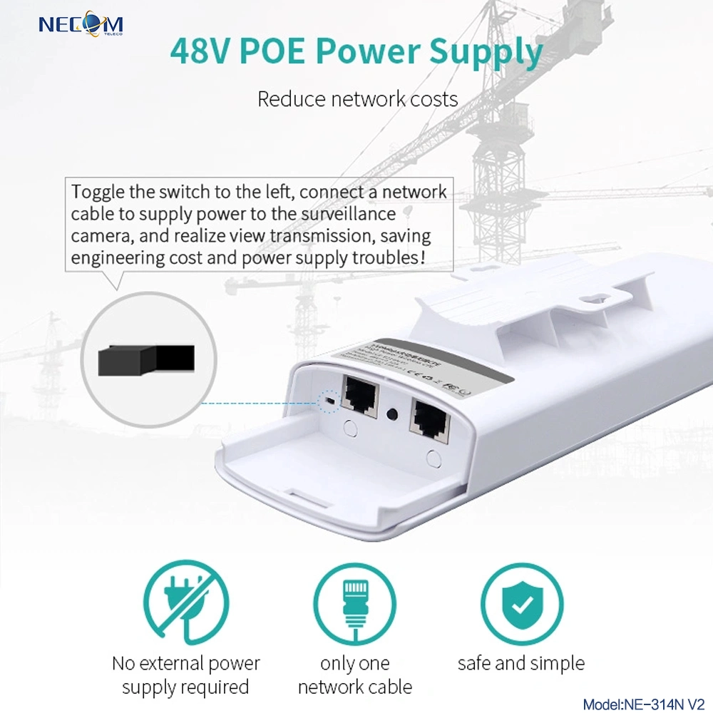 2.4GHz 300Mbps WiFi Extender CPE antenne extérieur sans fil pour la vidéosurveillance