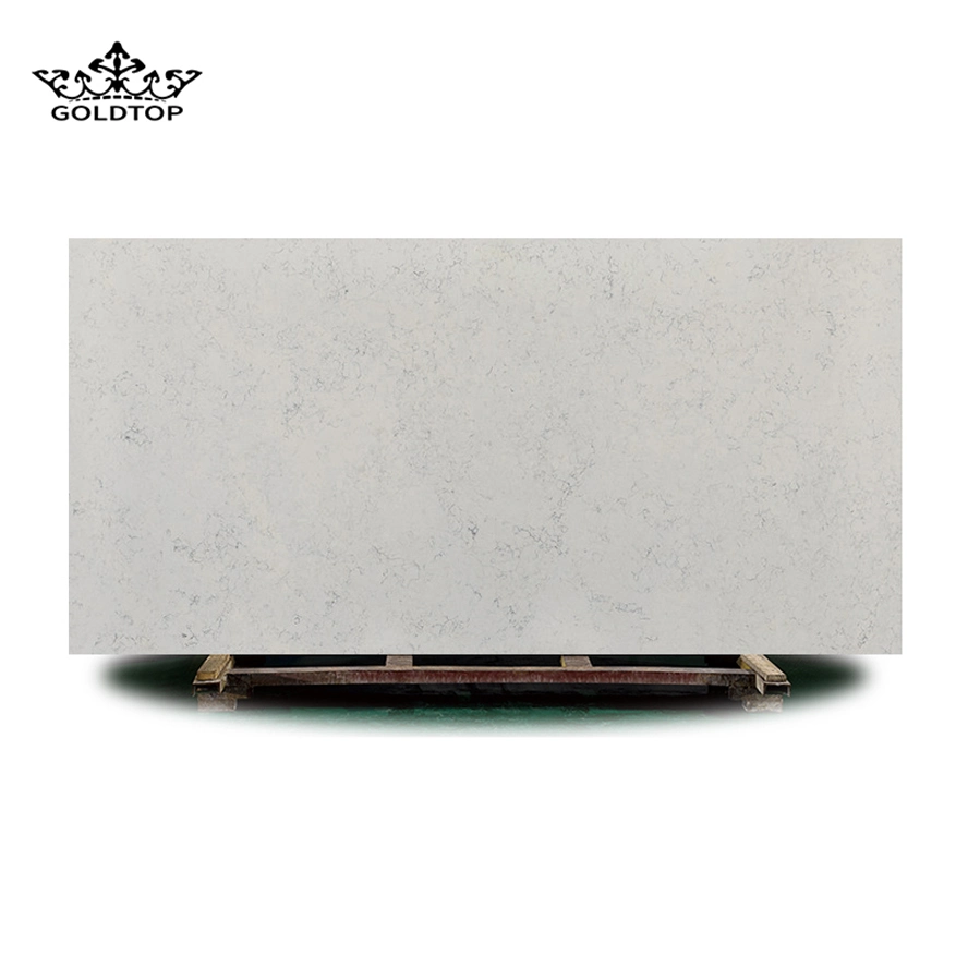 Proveedor Chino 20mm grueso Artificial White Quartz Stone Slab para Encimeras de cocina