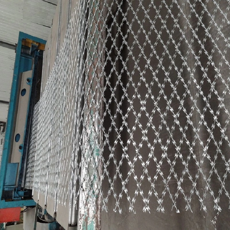 Spray-Plasticed Galvanized Steel Sheet Perforated Diamond Expanded Metal Decoil/Roll Mesh /Punched Wall Spike/Welded Razor Blade Mesh