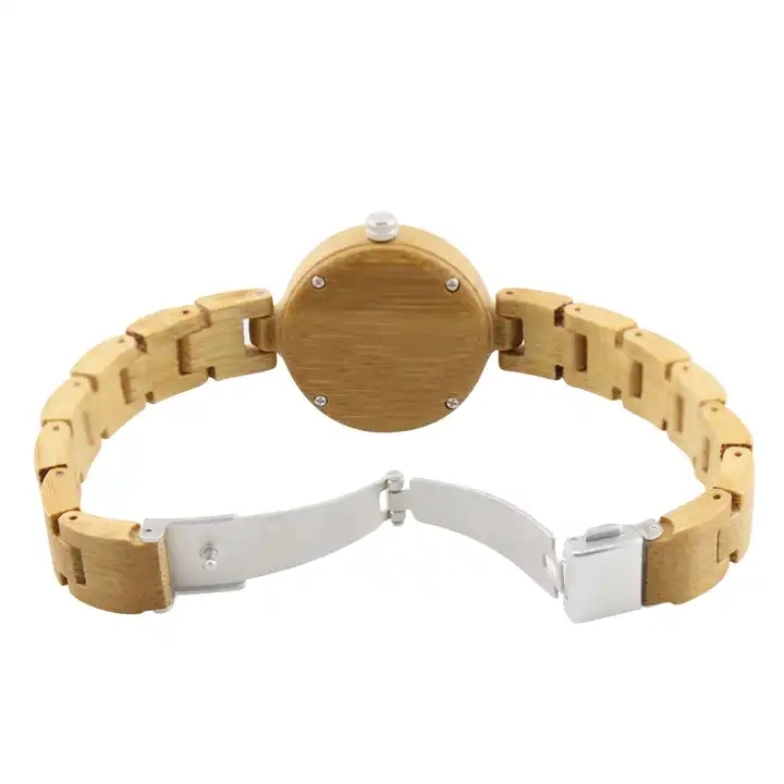 Handgemachte Frauen Quarz Armbanduhr Luxus Marke Holz Custom Logo Uhr Holz