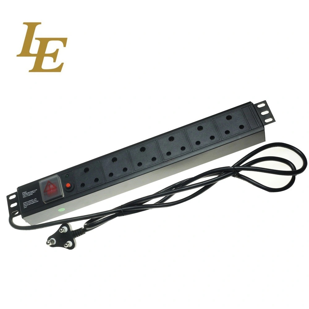 19" South Africa Type Server Rack PDU Portable Power Distribution Unit