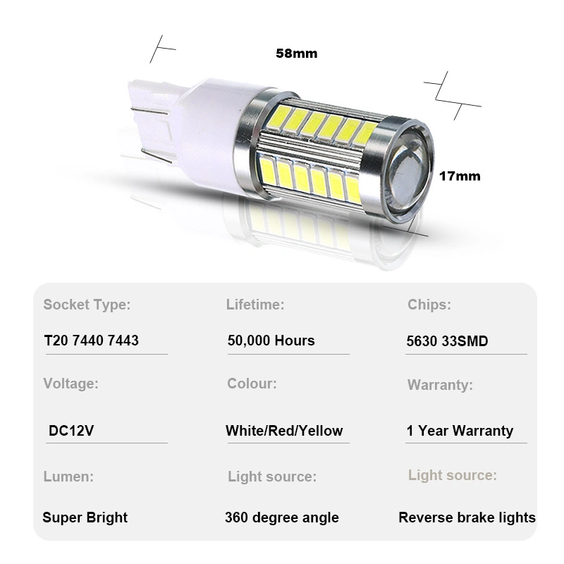 5630 33 SMD LED voiture de queue de sauvegarde automatique des feux de stop de l'ampoule lampe de marche arrière