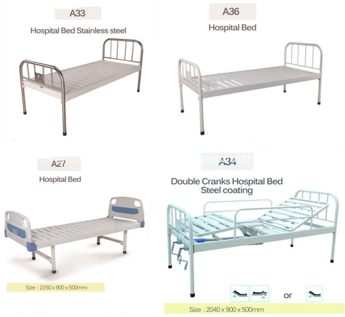 Chine Fabricant de matériel médical de haute qualité équipement hospitalier salle médicale Meubles de lit lit plat une fonction Mobile lit de soins infirmiers