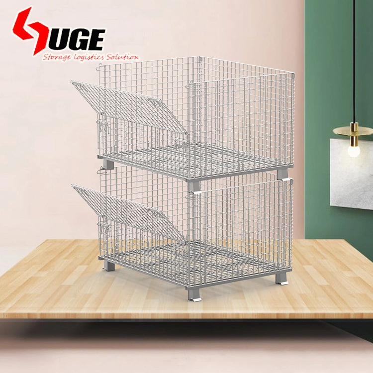 Large Wire Mesh Collapsible Storage Container Box Leakproof Unit Holder