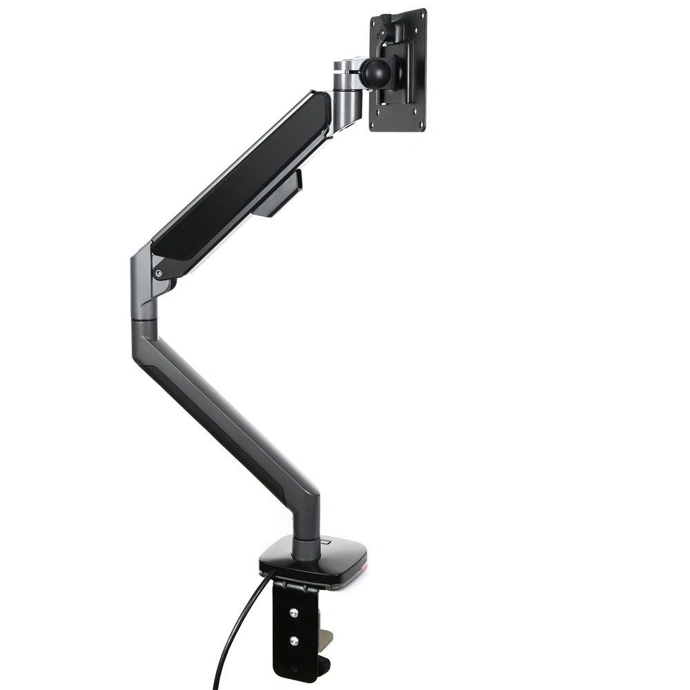 Space Grey Single Monitor Bracket mit USB Type-C Charging RGB WS-Zb10u-G