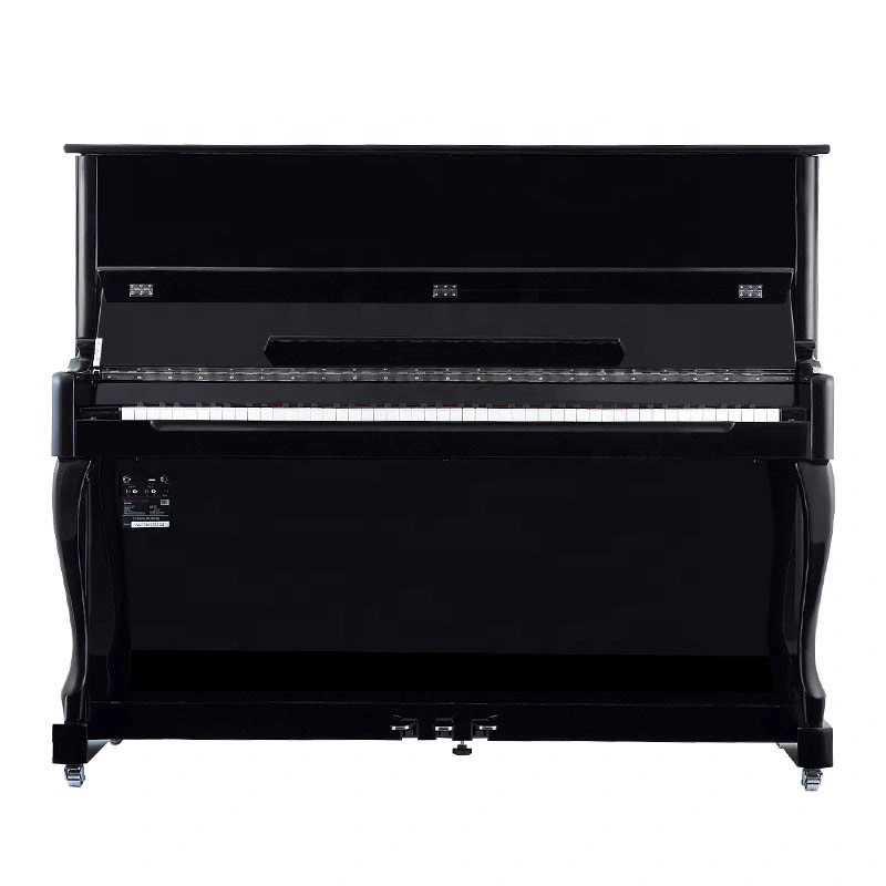 Compact Digital Upright Home Piano Console Smart Piano Black Polish