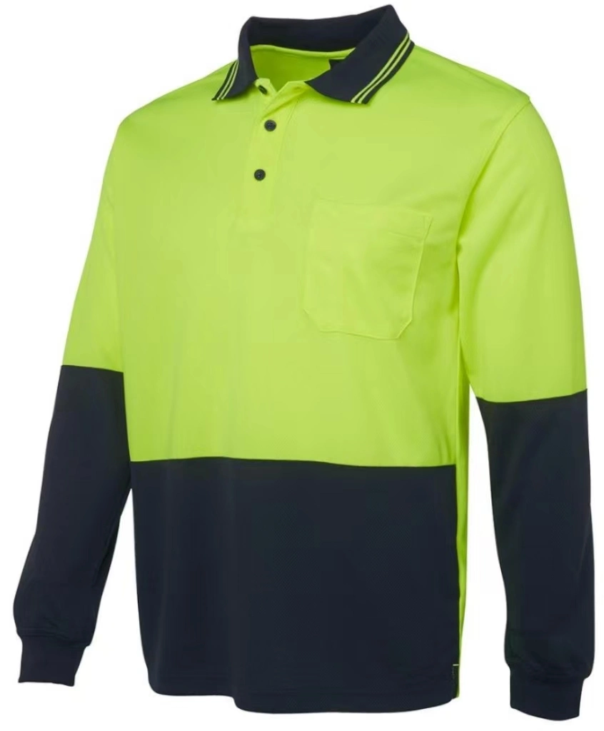 Nuevo diseño de armadura de color de contraste Hi Vis Basic Polo camisas Ropa de trabajo