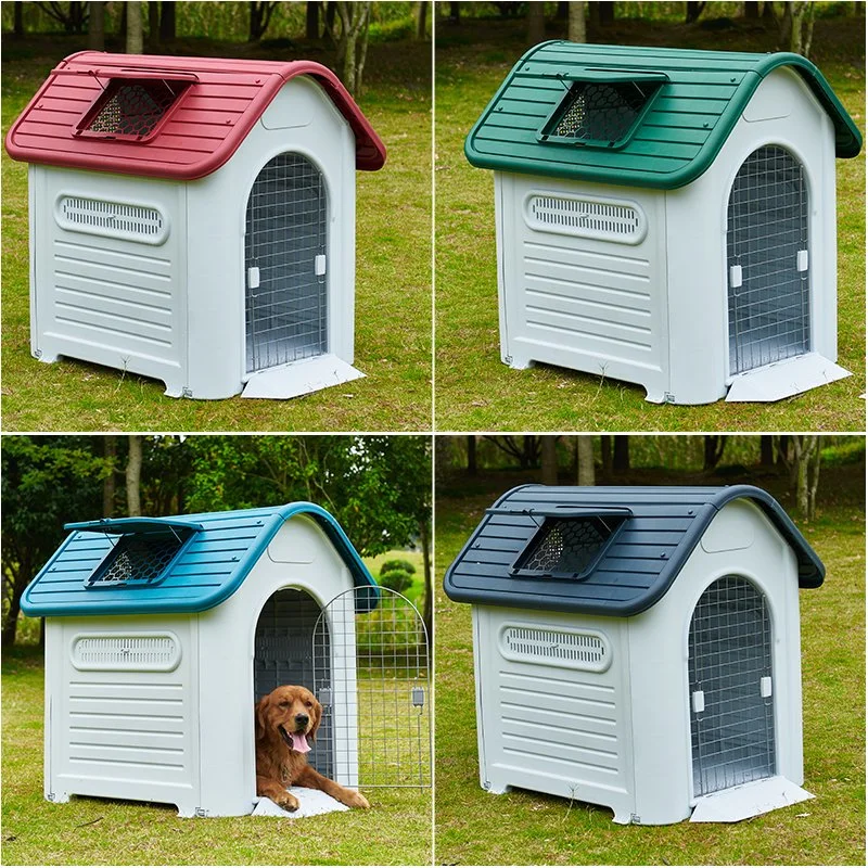 Wholesale/Supplier Rainproof Outdoor Dog House Blue White Color Fashionable Kennel PP Material Pet Furniture