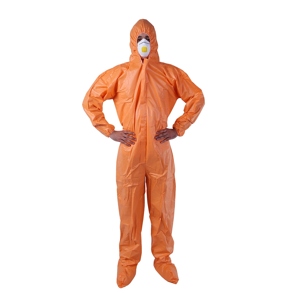 Isolation Jumpsuit Non Woven Protective Breathable Fully Body Impervious Disposable Hooded Coverall Suit