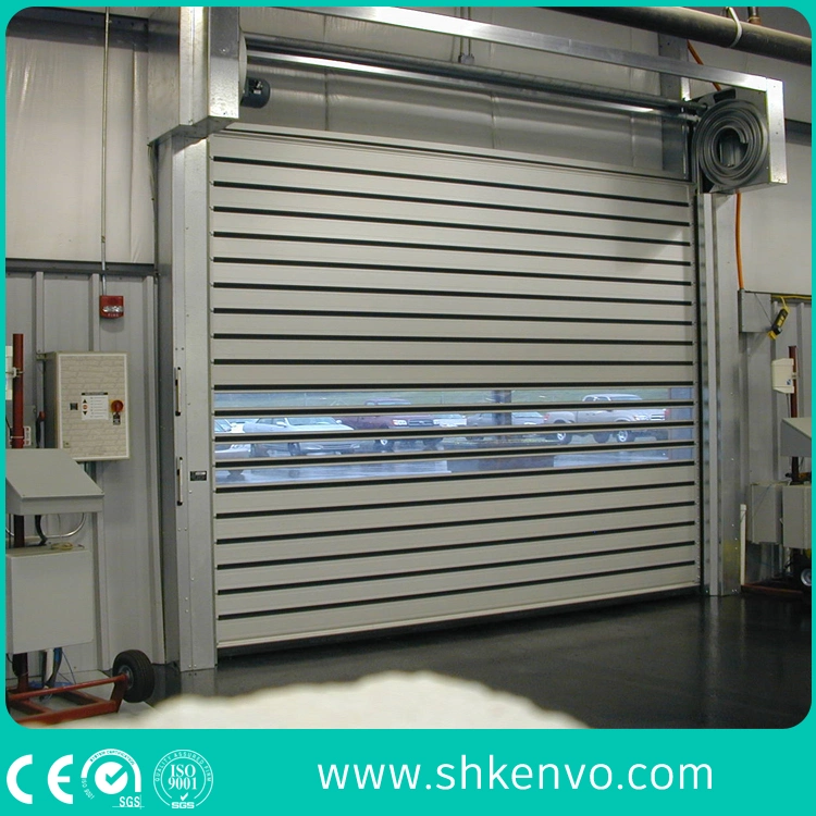 Industrial Automatic Spiral Aluminum Metal Thermal Insulated High Speed Performance Fast Acting Rapid Rise Overhead Roll up or Roller Shutter Door for Warehouse